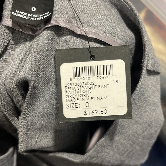 Club Monaco betia straight pant pantalons grey - Picture 8 of 10